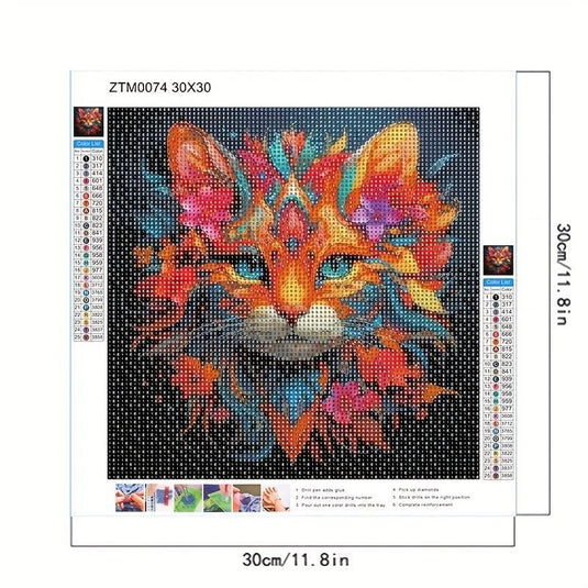 Orange Cat 5D Diamond Painting Kit