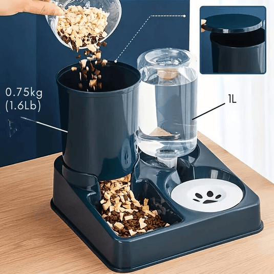 Automatic Pet Feeder with Water Dispenser – 2-in-1 Station