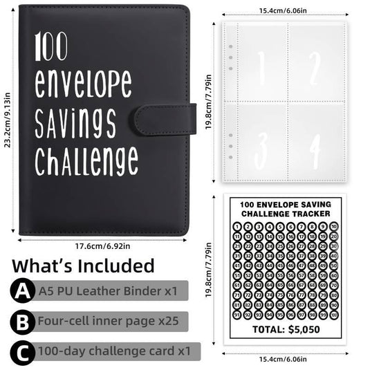 100 Envelope Savings Challenge Binder Set