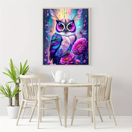 Owl Bloom 5D Diamond Painting Kit