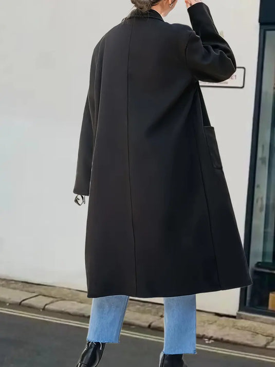 Classic Double-Breasted Long Coat