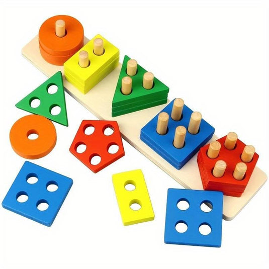 Montessori Shape Sorting Wooden Puzzle