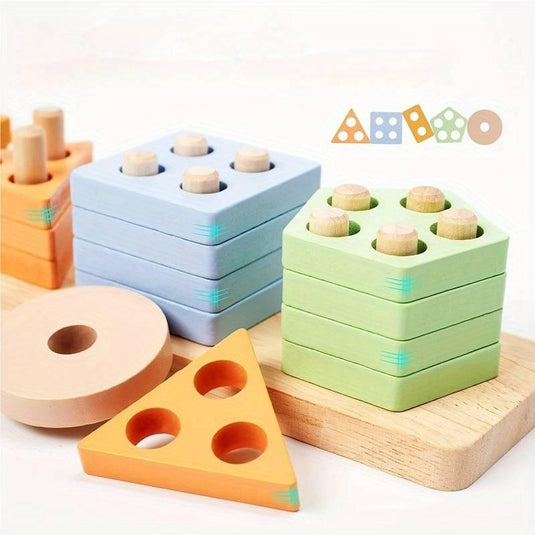 Montessori Shape Sorting Wooden Puzzle