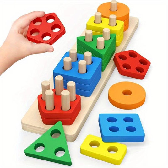 Montessori Shape Sorting Wooden Puzzle