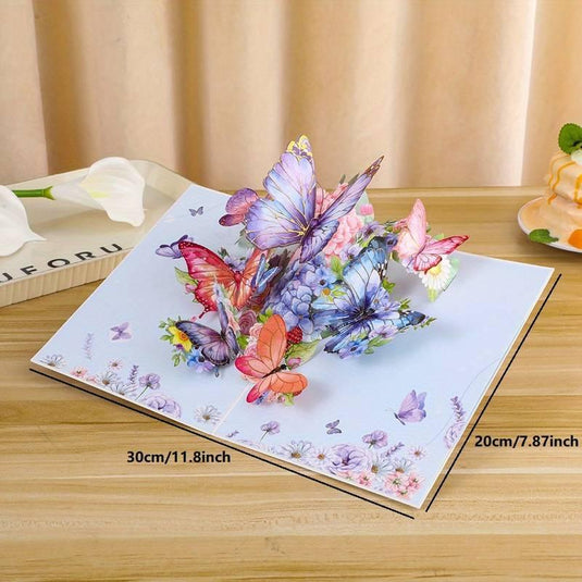 Butterfly Garden 3D Pop-Up Greeting Card