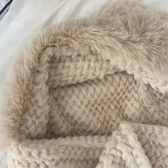 Hooded Faux Fur Scarf