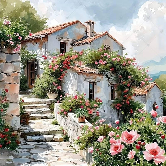 Mediterranean Cottage Diamond Painting