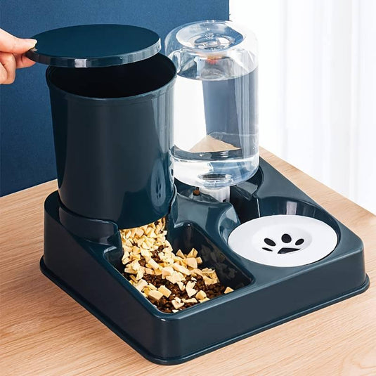 Automatic Pet Feeder with Water Dispenser – 2-in-1 Station