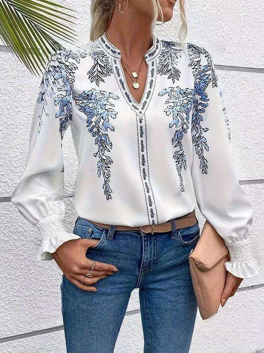 Floral Printed Boho Blouse