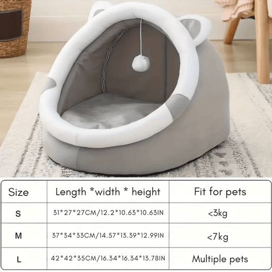 Cozy Cat Cave Bed with Non-Slip Bottom