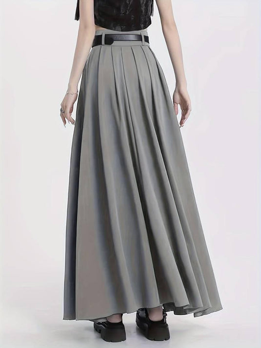 Elegant Pleated Maxi Skirt