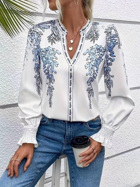 Floral Printed Boho Blouse