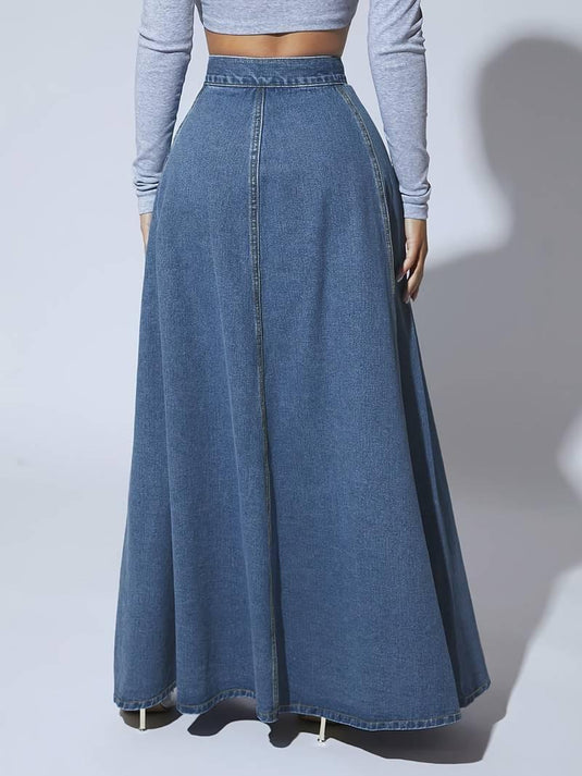 Denim Classic Maxi Skirt