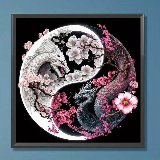 Yin-Yang Dragon Harmony 5D Diamond Painting Kit