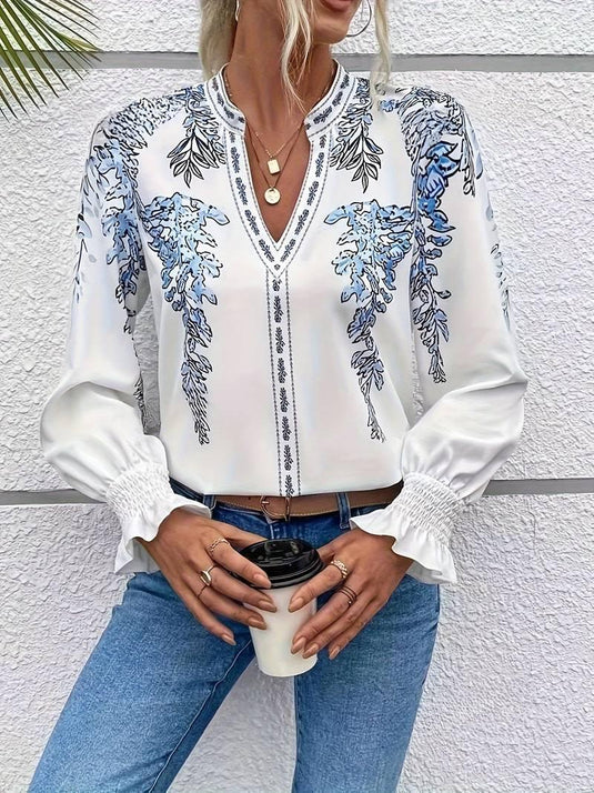 Floral Printed Boho Blouse