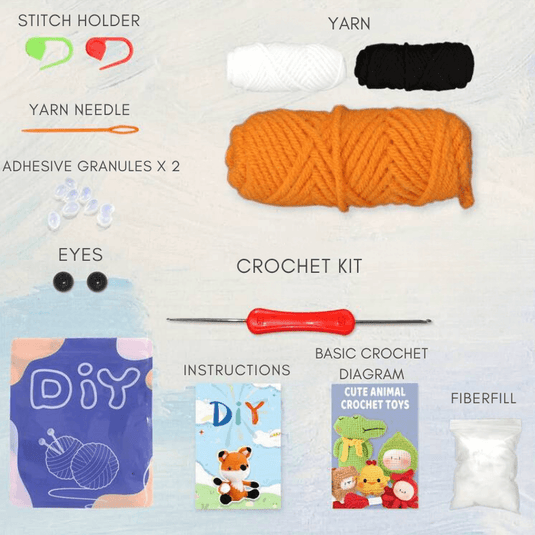 Fox Crochet Kit - Beginner Friendly