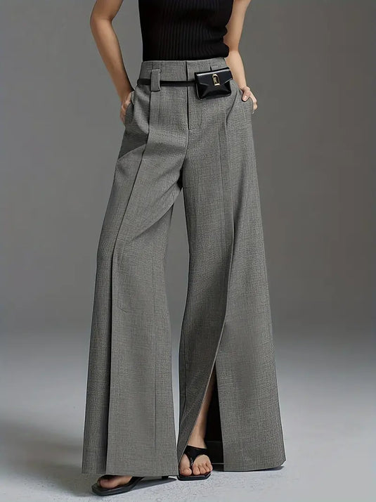 Split Hem Wide Leg Trousers