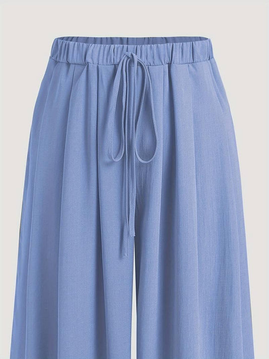 Wide-Leg Comfort Flowy Pants