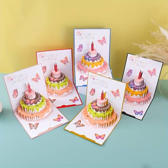 3D Pop-Up Birthday Cake Card