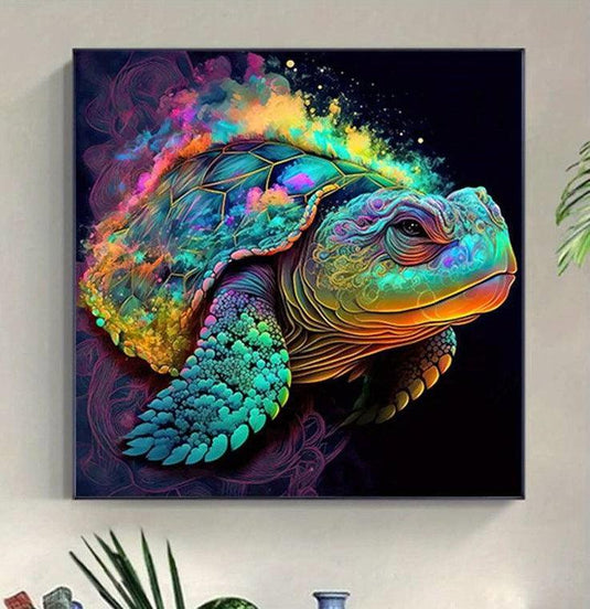 Neon Turtle 5D Diamond Painting Kit