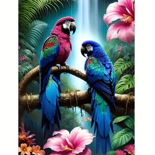 Tropical Parrots 5D Diamond Painting Kit