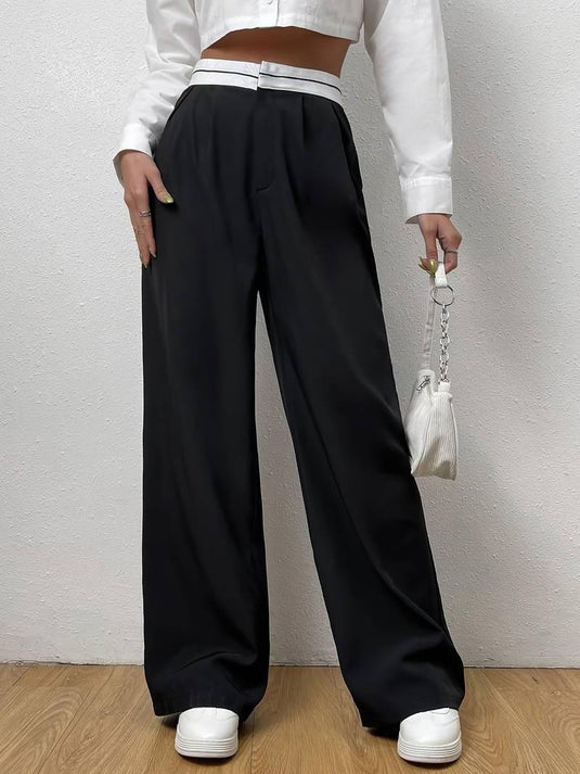 Tailored Wide-Leg Pants