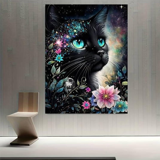 Cosmic Feline 5D Diamond Painting Kit