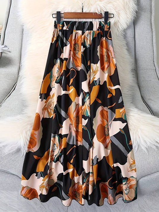 Floral Print Maxi Skirt