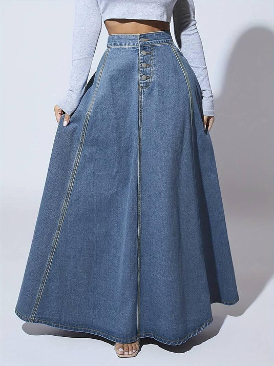 Denim Classic Maxi Skirt