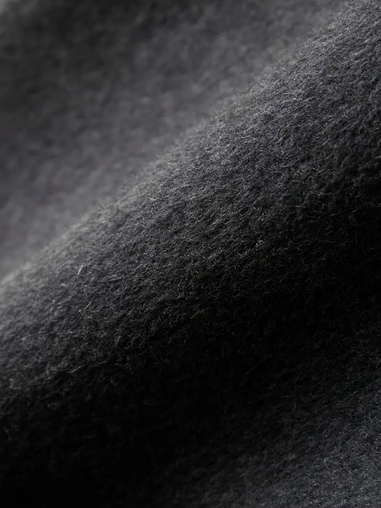 Wool Double-Breasted Charcoal Coat