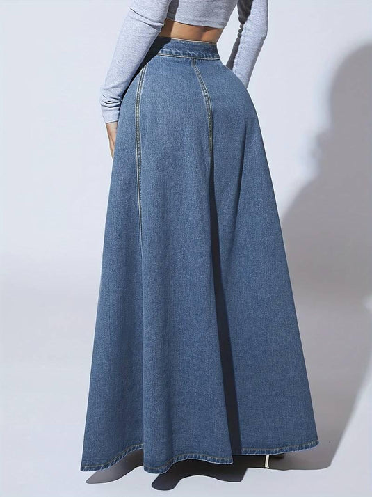 Denim Classic Maxi Skirt