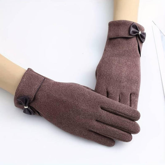 Bow-Touch Winter Gloves