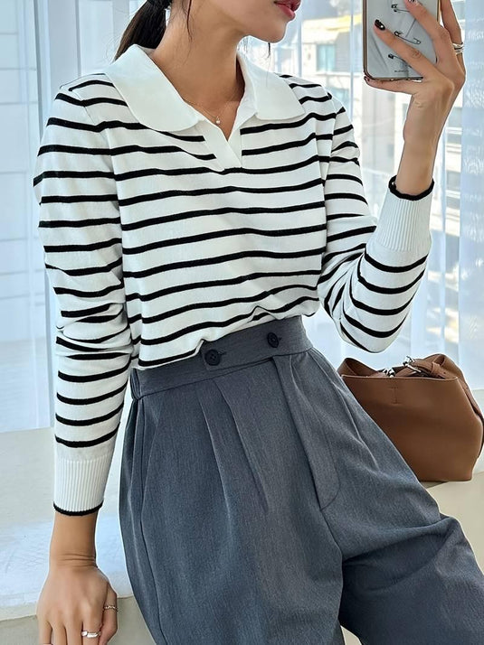 Striped Knit Sweater