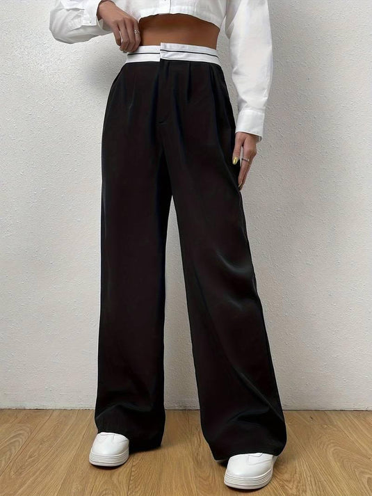 Tailored Wide-Leg Pants