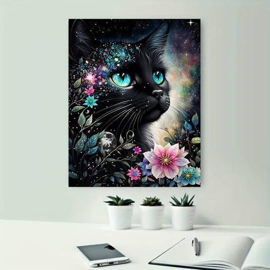 Cosmic Feline 5D Diamond Painting Kit