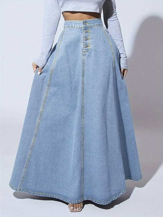 Denim Classic Maxi Skirt