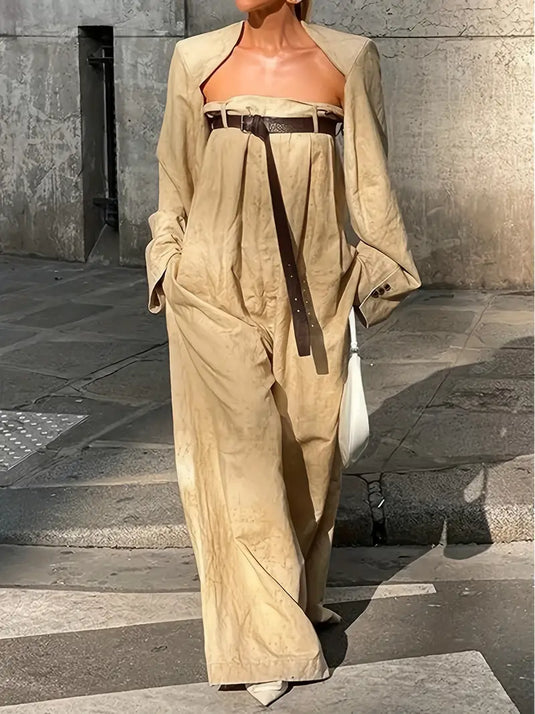 Wide Leg Jumpsuit Set