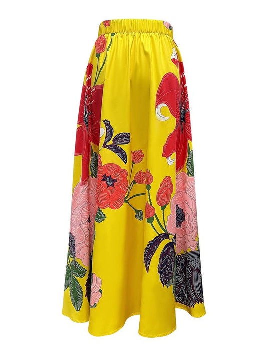 Vibrant Floral Maxi Skirt