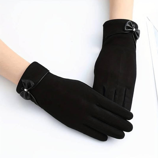 Bow-Touch Winter Gloves