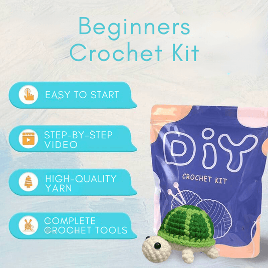 Cute Turtle Crochet Kit - Beginner-Friendly