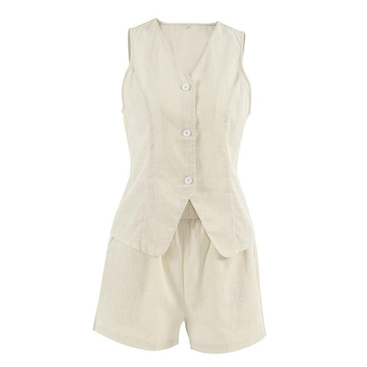 Hazel™ V-neck Vest & Shorts Set