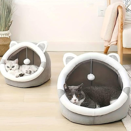 Cozy Cat Cave Bed with Non-Slip Bottom