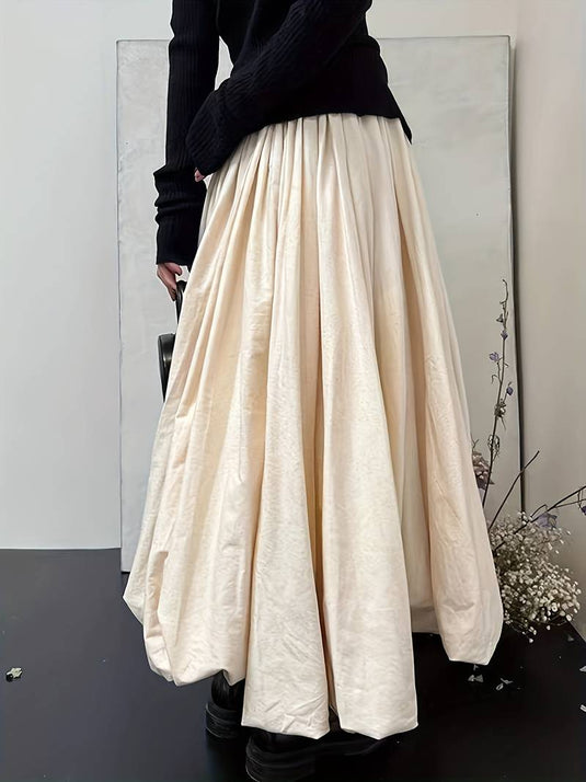 Pleated Maxi Skirt