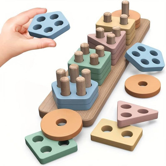 Montessori Shape Sorting Wooden Puzzle