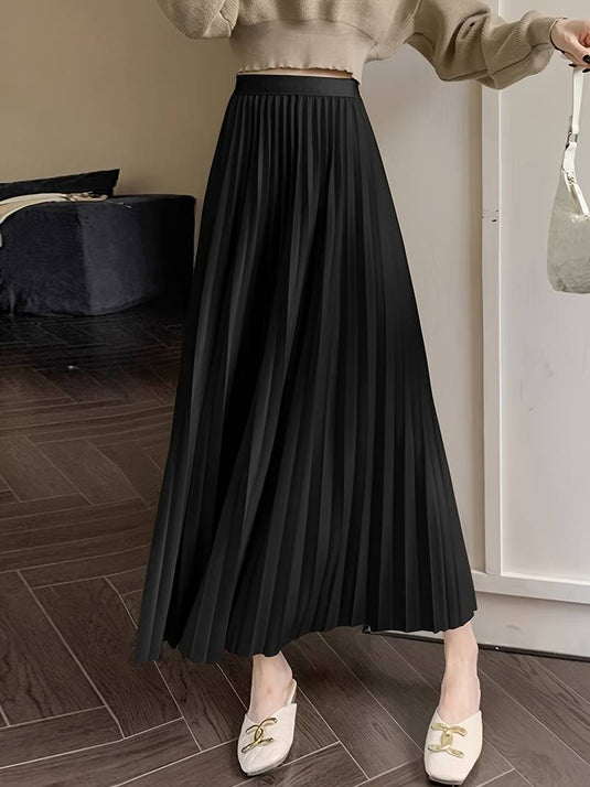 Chic Pleated Midi Skirt