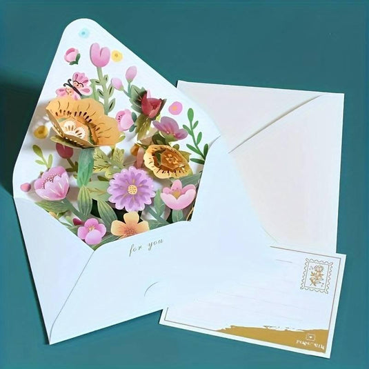 Floral Pop-Up Greeting Card