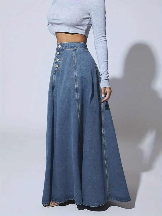 Denim Classic Maxi Skirt