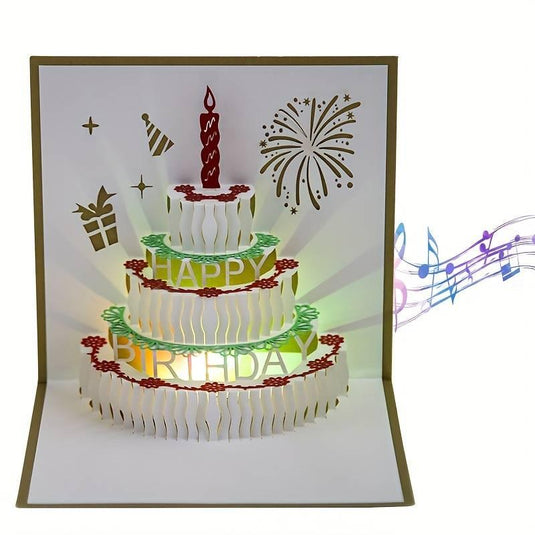 Musical 3D Pop-Up Birthday Card