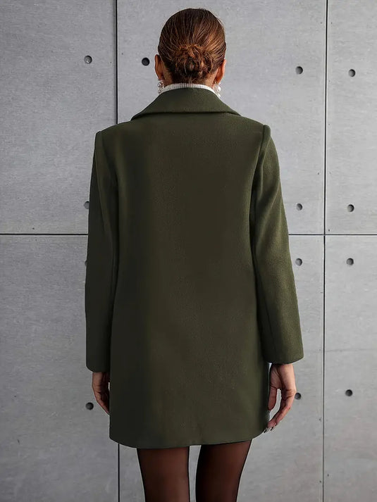 Classic Army Green Button-Down Coat