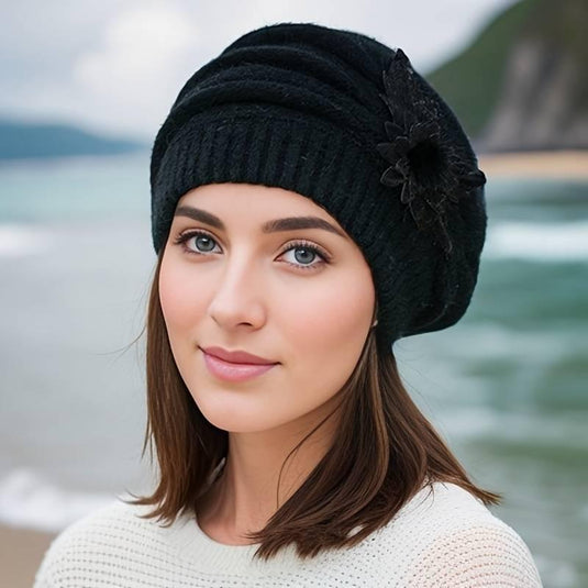 Floral Knit Beret™